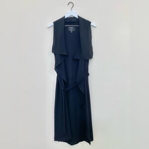 Sleeveless open front cardigan vest with pockets and belt (Size S)